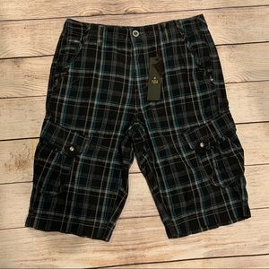 Helix Plaid Shorts NWT